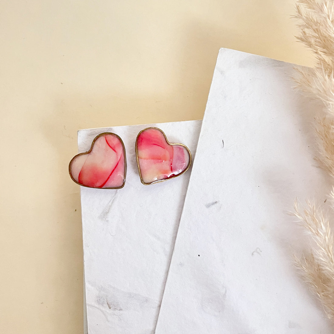 Bold and quirky heart earrings by Pop Patola