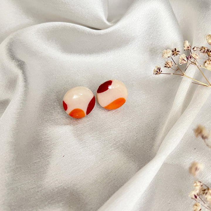 Round polymer clay studs