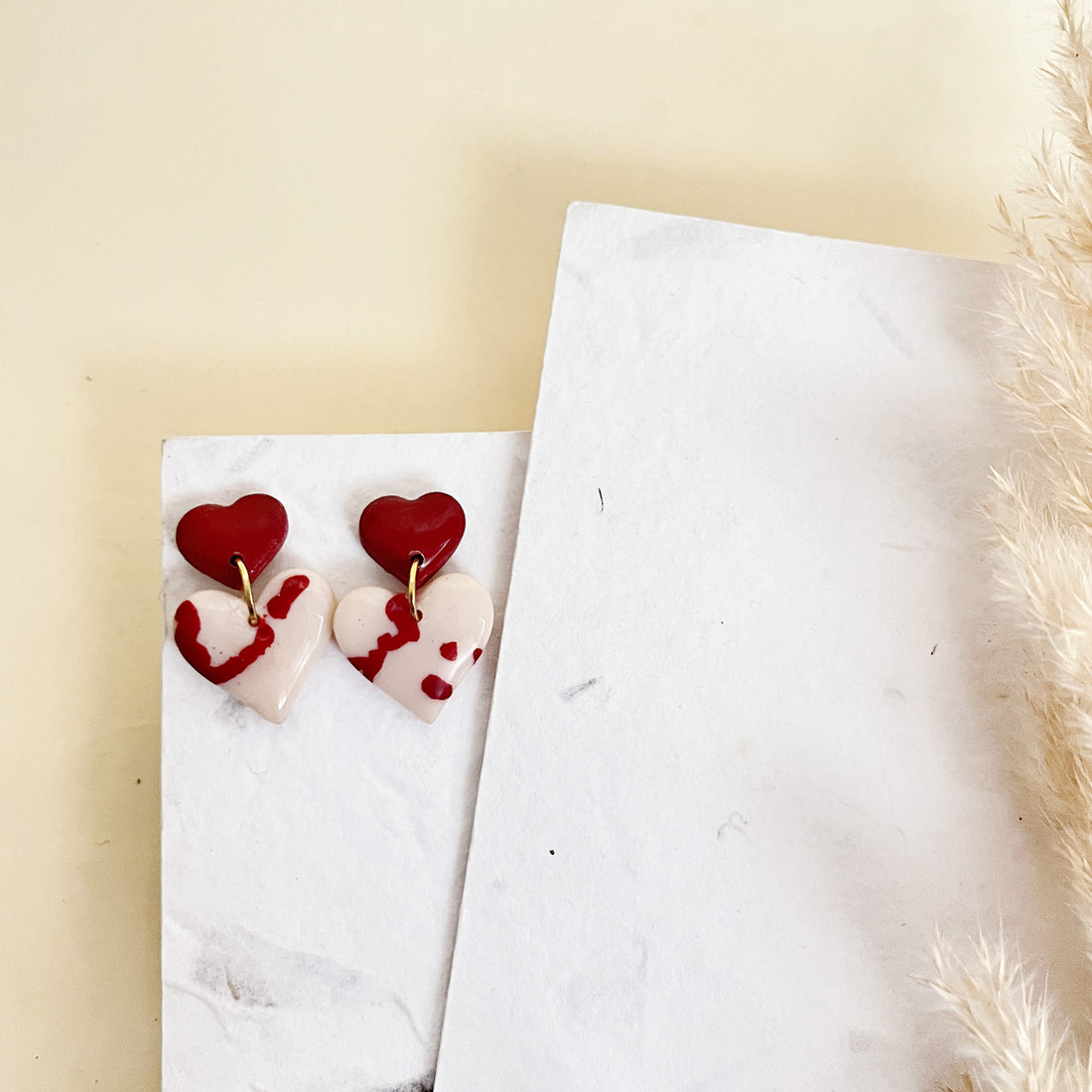 love scribble earrings by Pop Patola