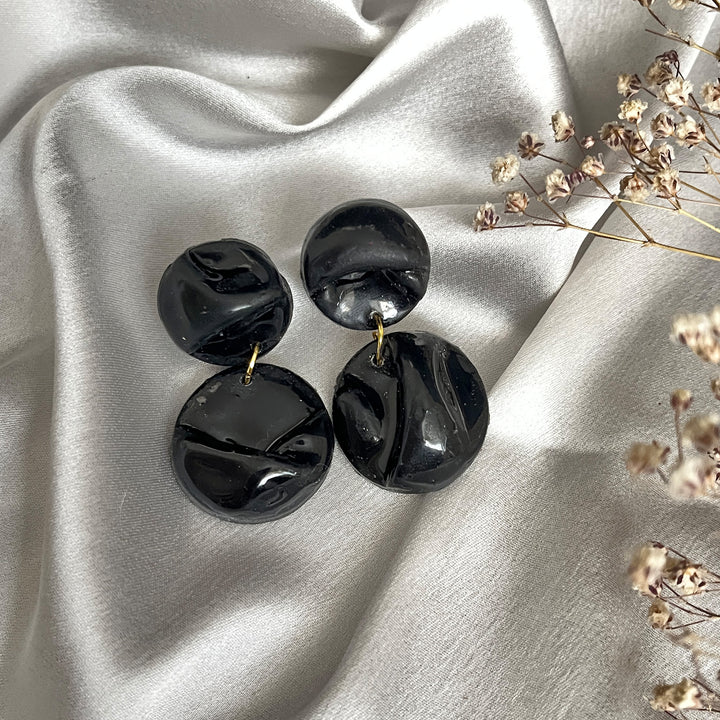 Midnight-inspired black statement earrings