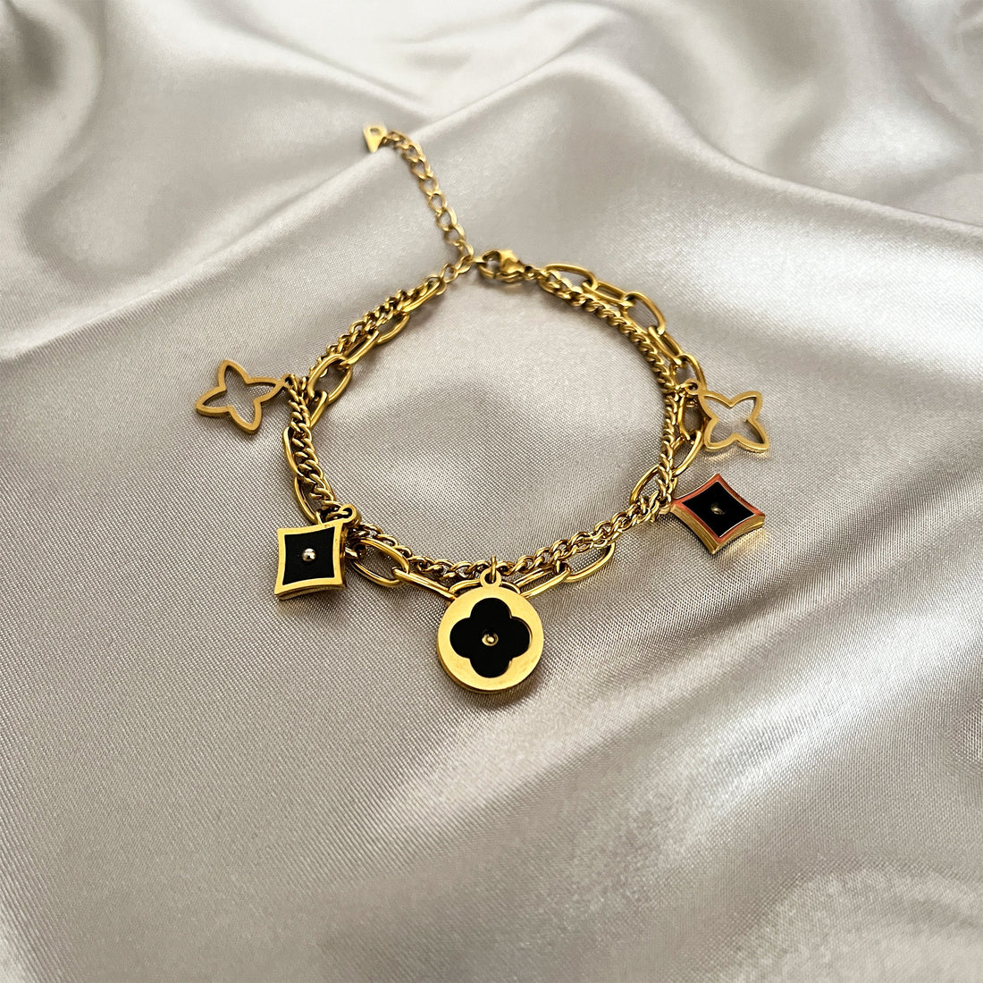 Trendy Gold Plated Minimal Layered Bracelet for Girlfriend