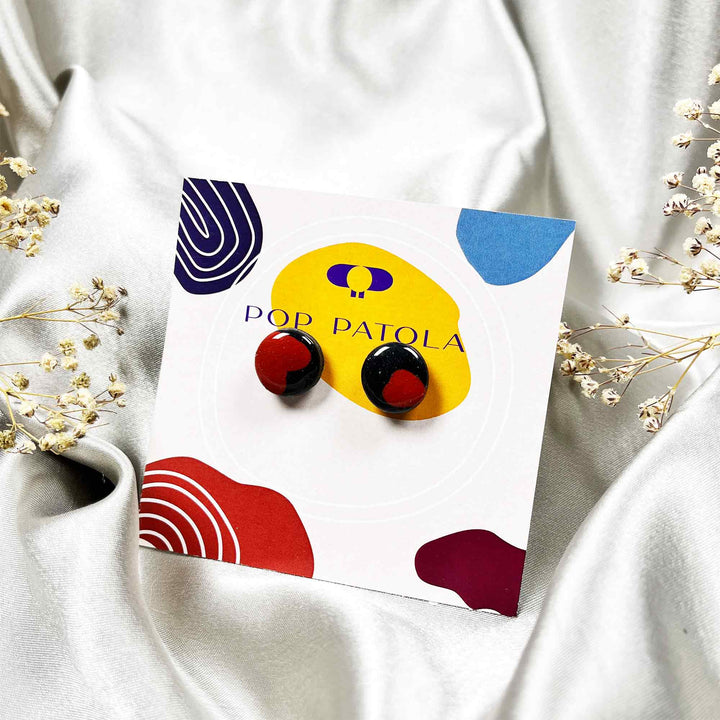 Bold polymer clay earrings for women
