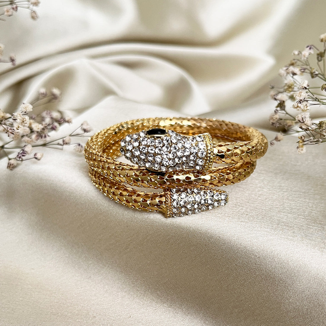 Brass Gold Plated Snake Bracelet