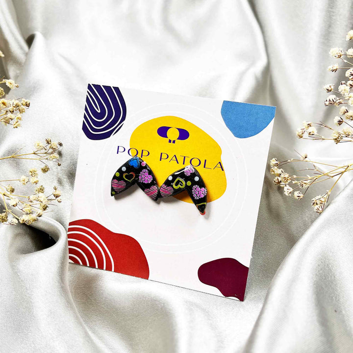 Artistic polymer clay earrings for women