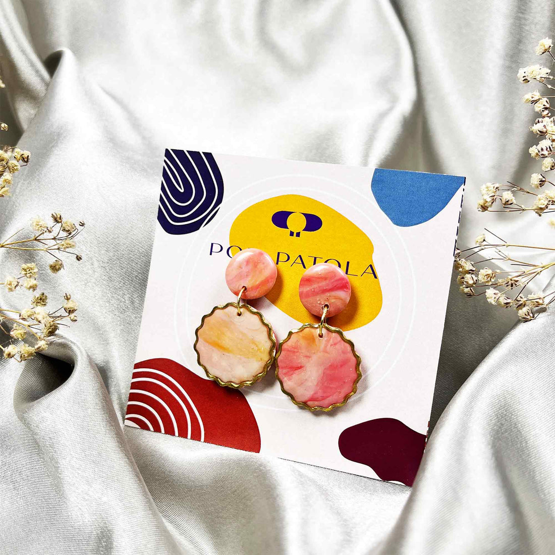 Handmade polymer clay earrings for gifting